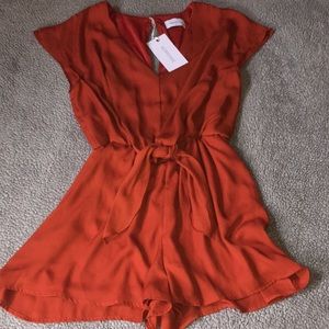 Adrienne 🧡Solid Tie Romper🧡